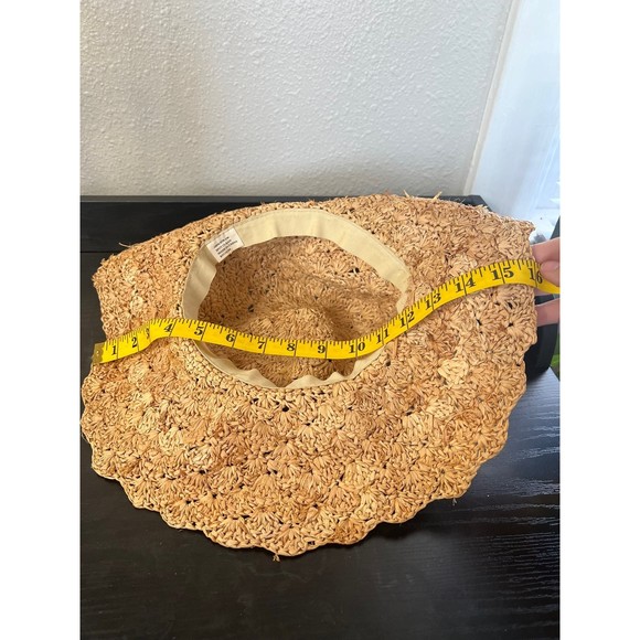 100% Straw Bucket Hat Light Brown - Picture 9 of 10